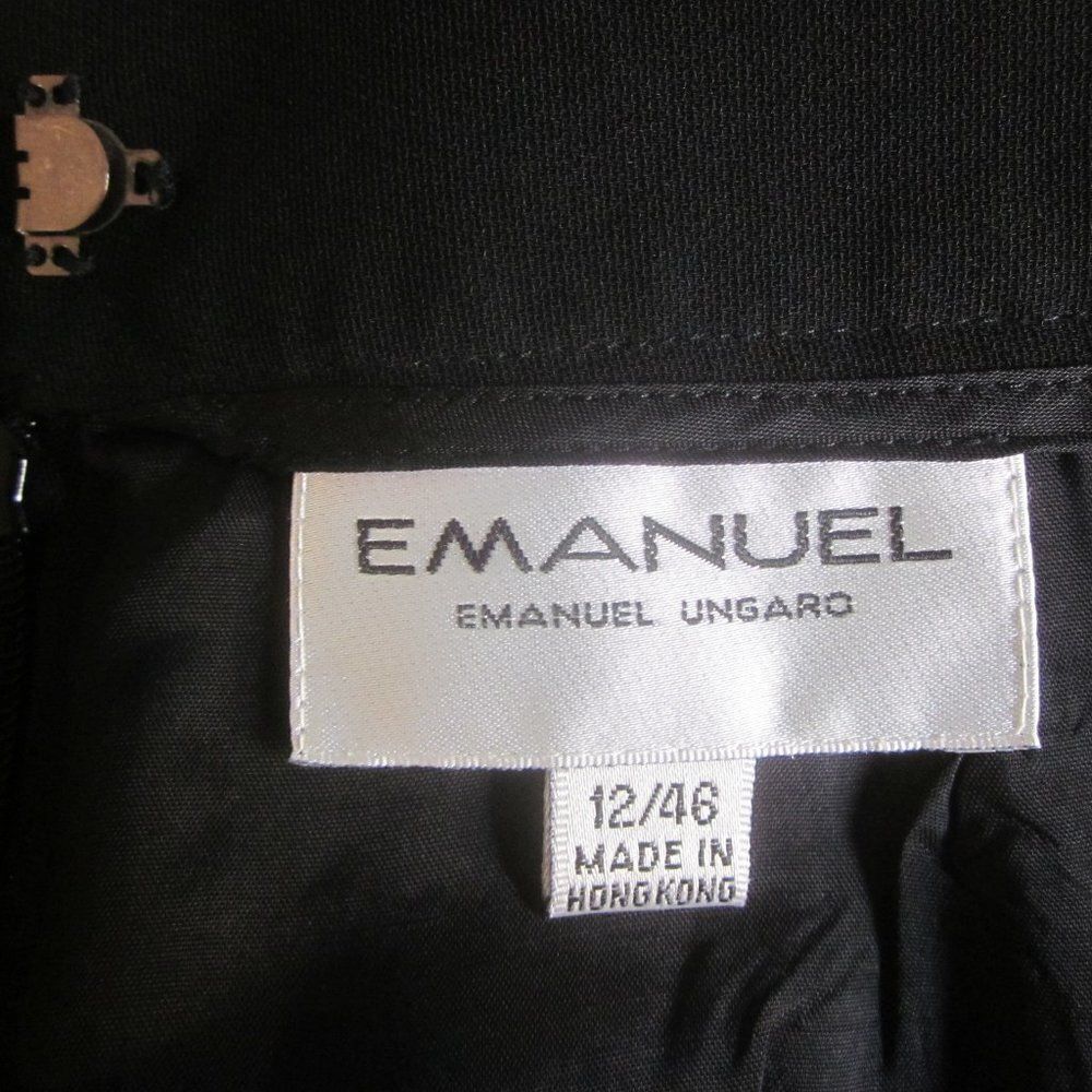 Emanuel Ungaro Womens Vintage Black High Rise Dress Pants 12 / 46 Perfect Cond. - Picture 3 of 9